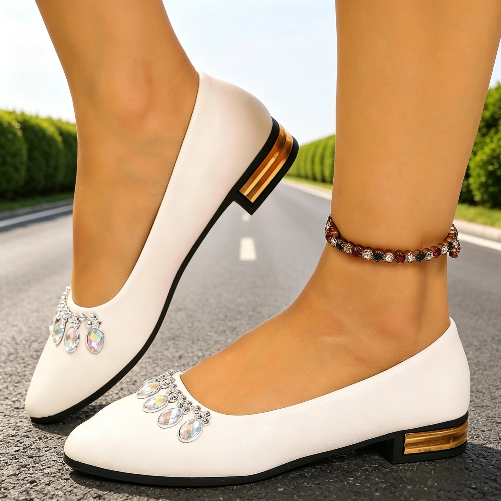 Espadrille Slip On - Sepatu Balet Wanita Model Pointed Toe,