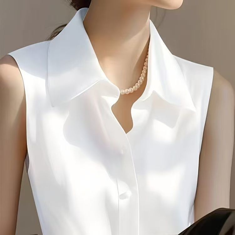 Kemeja Rompi Tanpa Lengan Kera - Shirt Camp Collar ulasan dan harga
