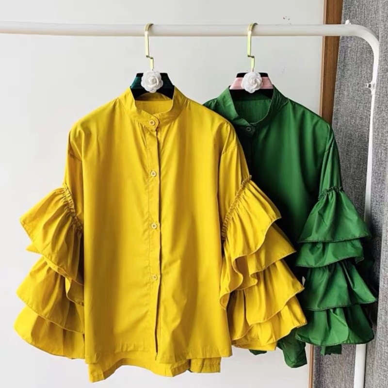 Kemeja Putih Wanita Kemeja Lon - Shirt Camp Collar ulasan dan harga