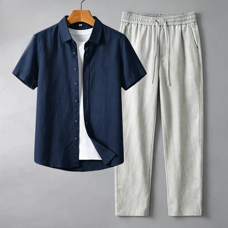Kemeja Linen Pria Lengan Pende - Linen Shirt Breathable ulasan dan harga