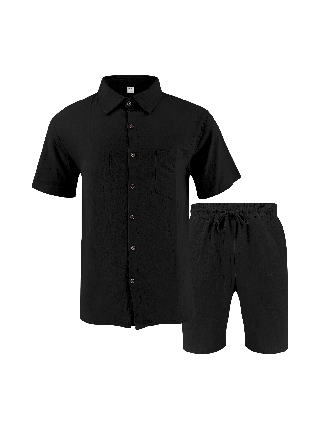 Setelan Dua Potong Pria Bertek - Linen Shirt Breathable ulasan dan harga