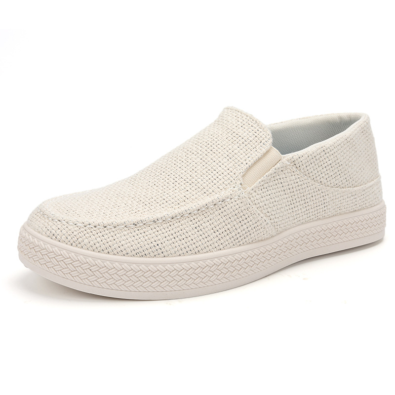 Sepatu Loafer Pria Bahan Linen - Espadrille Slip On ulasan dan harga