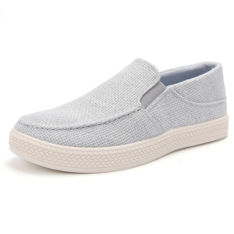 Sepatu Loafer Pria Bahan Linen - Espadrille Slip On ulasan dan harga