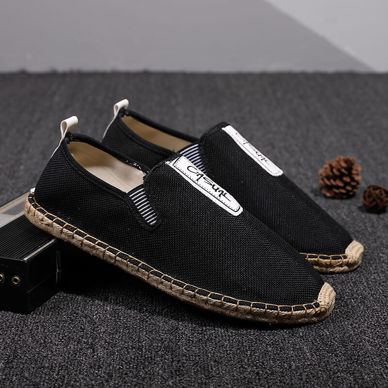 Sepatu Kasual Pria Linen, Loaf - Espadrille Slip On ulasan dan harga